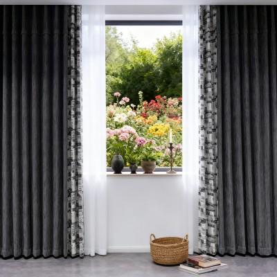 Jacquard Chenille - Jazz Grey Light-blocking High-end Living Room Bedroom Light Luxury Modern Simple Curtain
